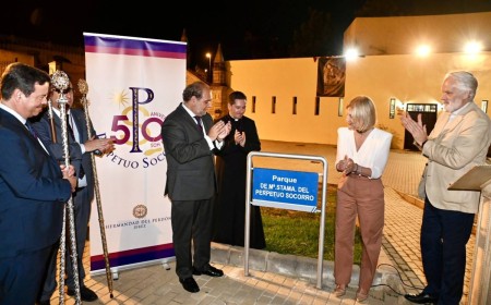 Jerez inaugura el parque de María Santísima del Perpetuo Socorro al cumplirse 50 años de la llegada de la Virgen al Perdón
