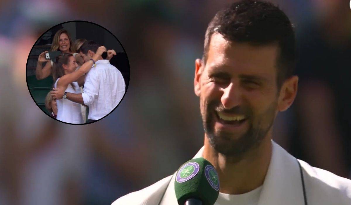 Juego, set y boda: la pedida de mano que eclipsó por unos segundos el partido de Djokovic en Wimbledon
