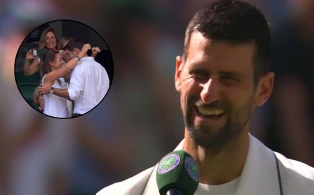 Juego, set y boda: la pedida de mano que eclipsó por unos segundos el partido de Djokovic en Wimbledon